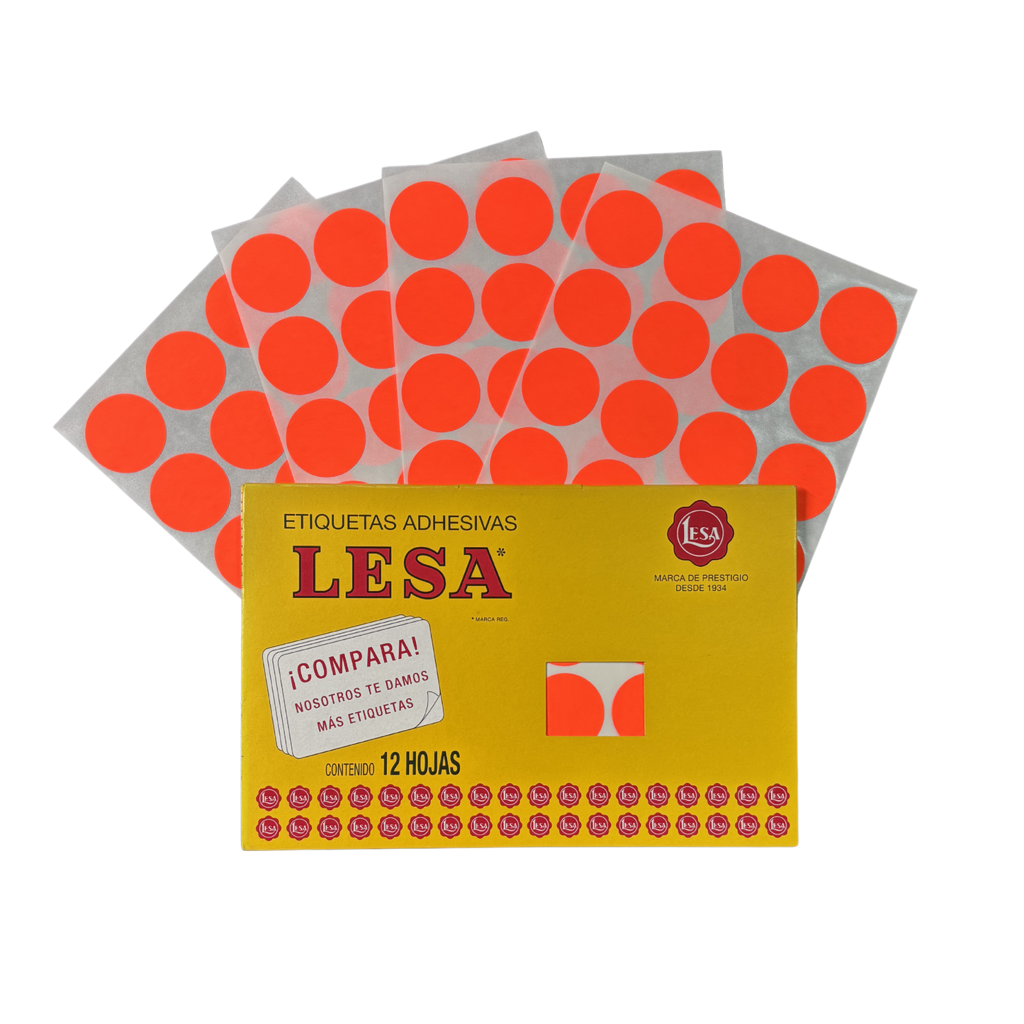 Etiqueta Adhesiva #22 (32 mm) 12 Hojas con 24 (288) | Lesa 2-522