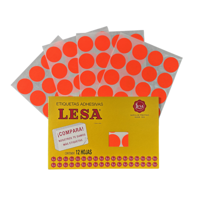 Etiqueta Adhesiva #22 (32 mm) 12 Hojas con 24 (288) | Lesa 2-522