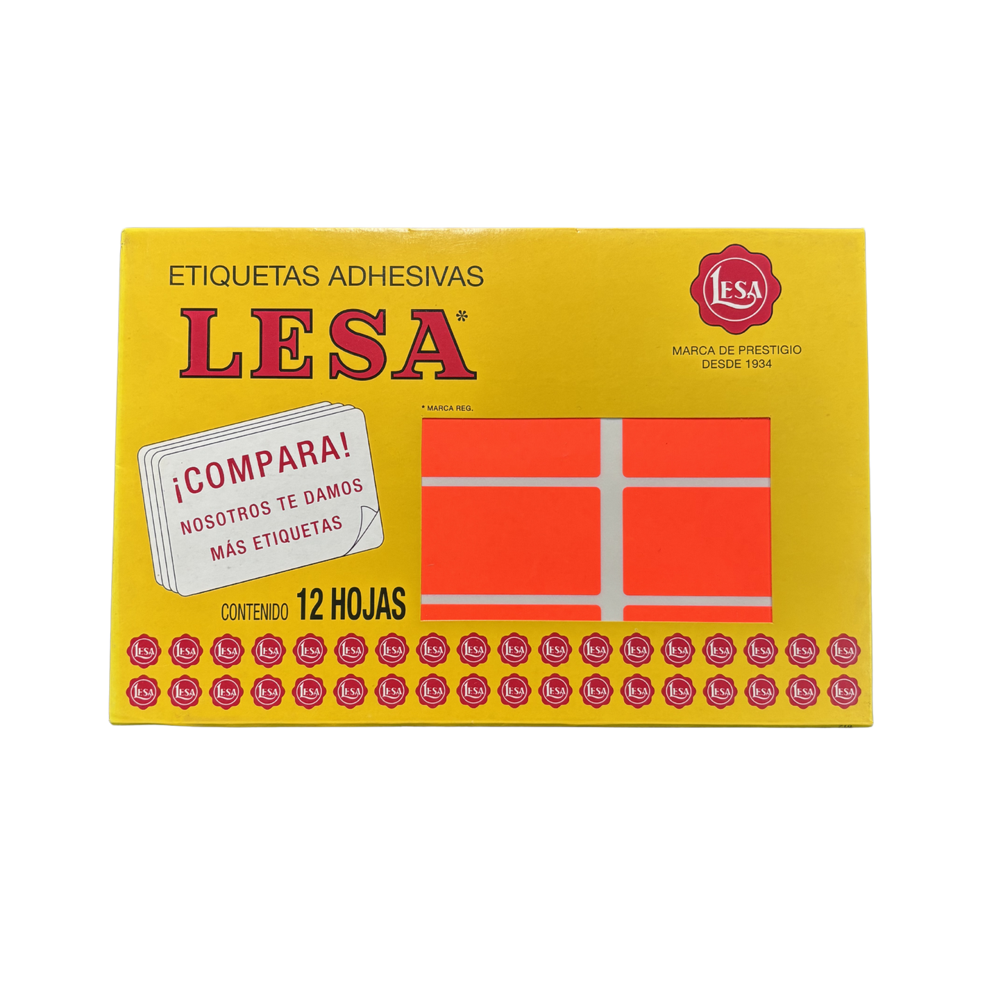Etiqueta Adhesiva #24 (32 x 64 mm) 12 Hojas con 12 (144) | Lesa 2-524