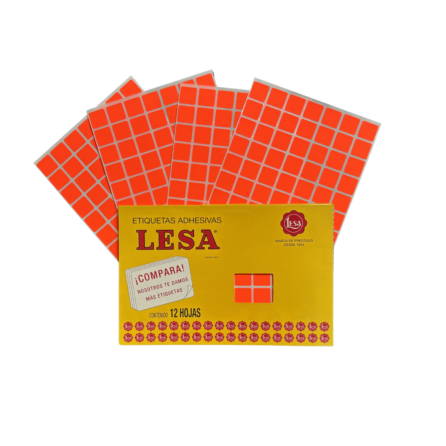 Etiqueta Adhesiva #3 (18 x 18 mm) 12 Hojas con 77 |  LESA 2-503