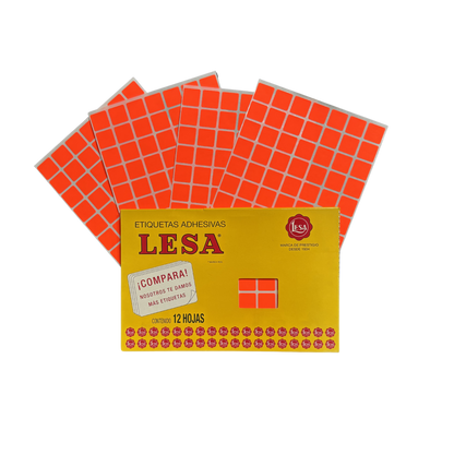 Etiqueta Adhesiva #3 (18 x 18 mm) 12 Hojas con 77 |  LESA 2-503