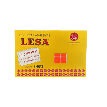 Etiqueta Adhesiva #3 (18 x 18 mm) 12 Hojas con 77 |  LESA 2-503