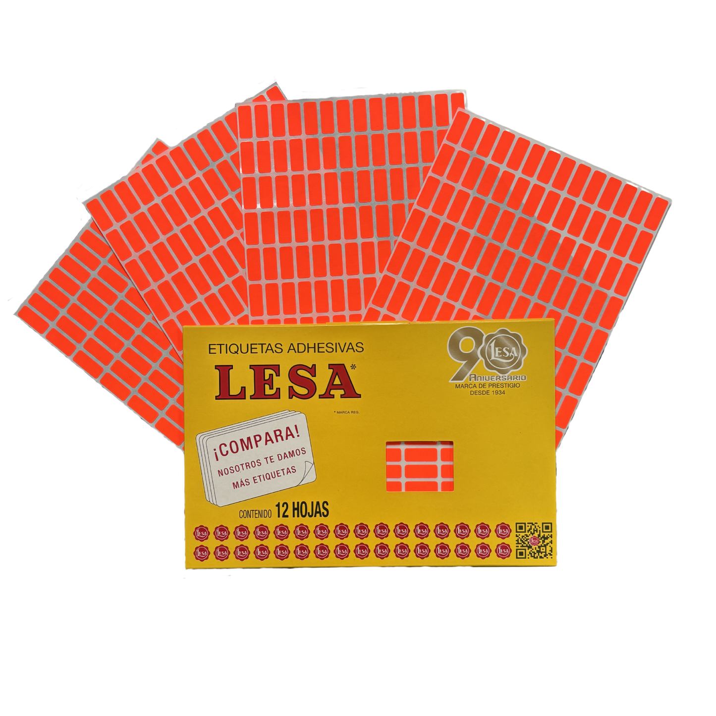 Etiqueta Adhesiva #4 (20 x 08 mm) 12 Hojas con 140 (1680) |  Lesa 2-504