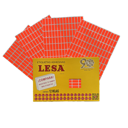 Etiqueta Adhesiva #4 (20 x 08 mm) 12 Hojas con 140 (1680) |  Lesa 2-504