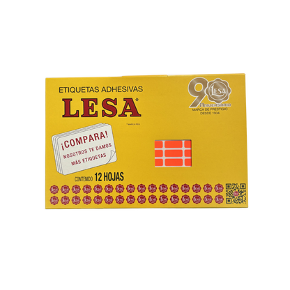 Etiqueta Adhesiva #4 (20 x 08 mm) 12 Hojas con 140 (1680) |  Lesa 2-504