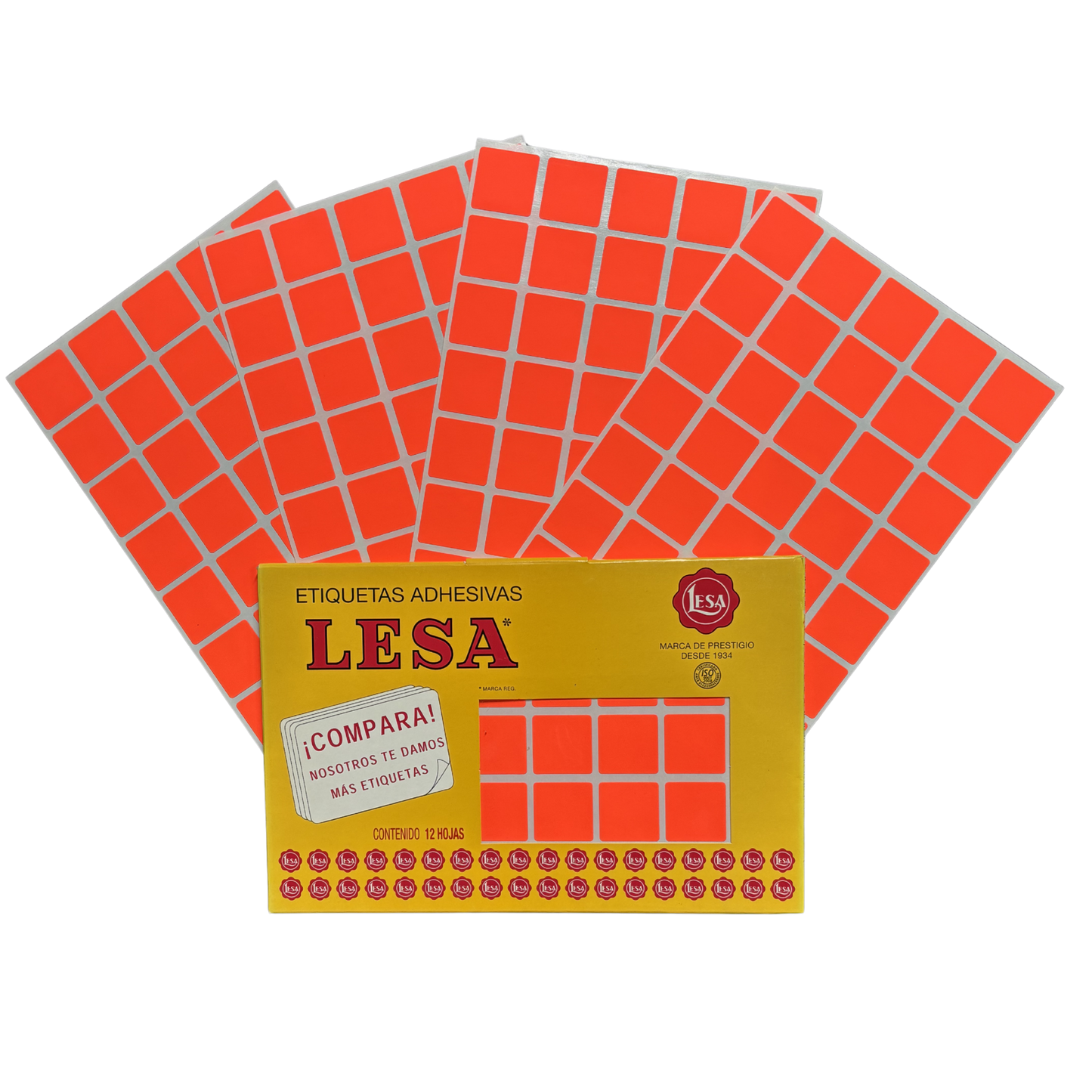 Etiqueta Adhesiva #5 (25 x 25 mm) 12 Hojas con 40 (480) |  LESA 2-505