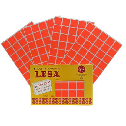 Etiqueta Adhesiva #5 (25 x 25 mm) 12 Hojas con 40 (480) |  LESA 2-505