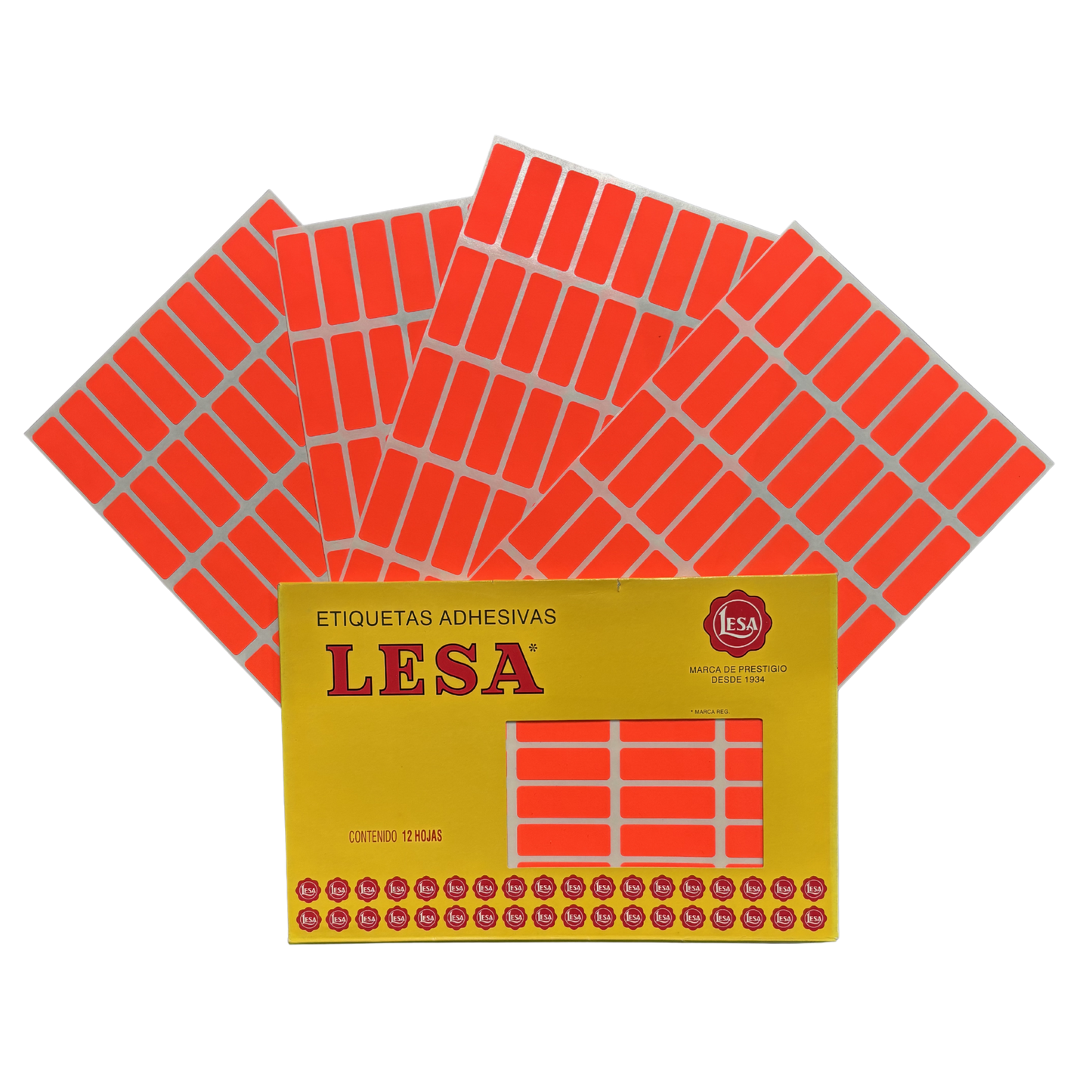 Etiqueta Adhesiva #6 (38 x 13 mm) 12 Hojas con 45 (540) |  LESA