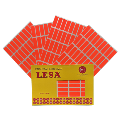 Etiqueta Adhesiva #6 (38 x 13 mm) 12 Hojas con 45 (540) |  LESA