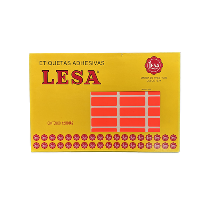 Etiqueta Adhesiva #6 (38 x 13 mm) 12 Hojas con 45 (540) |  LESA