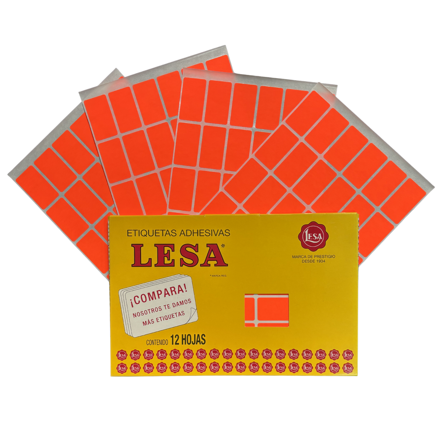 Etiqueta Adhesiva #7 (38 x 21 mm) 12 Hojas con 30 (360) |  LESA 2-507