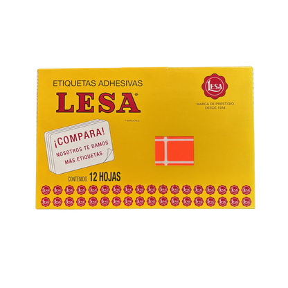 Etiqueta Adhesiva #7 (38 x 21 mm) 12 Hojas con 30 (360) |  LESA 2-507