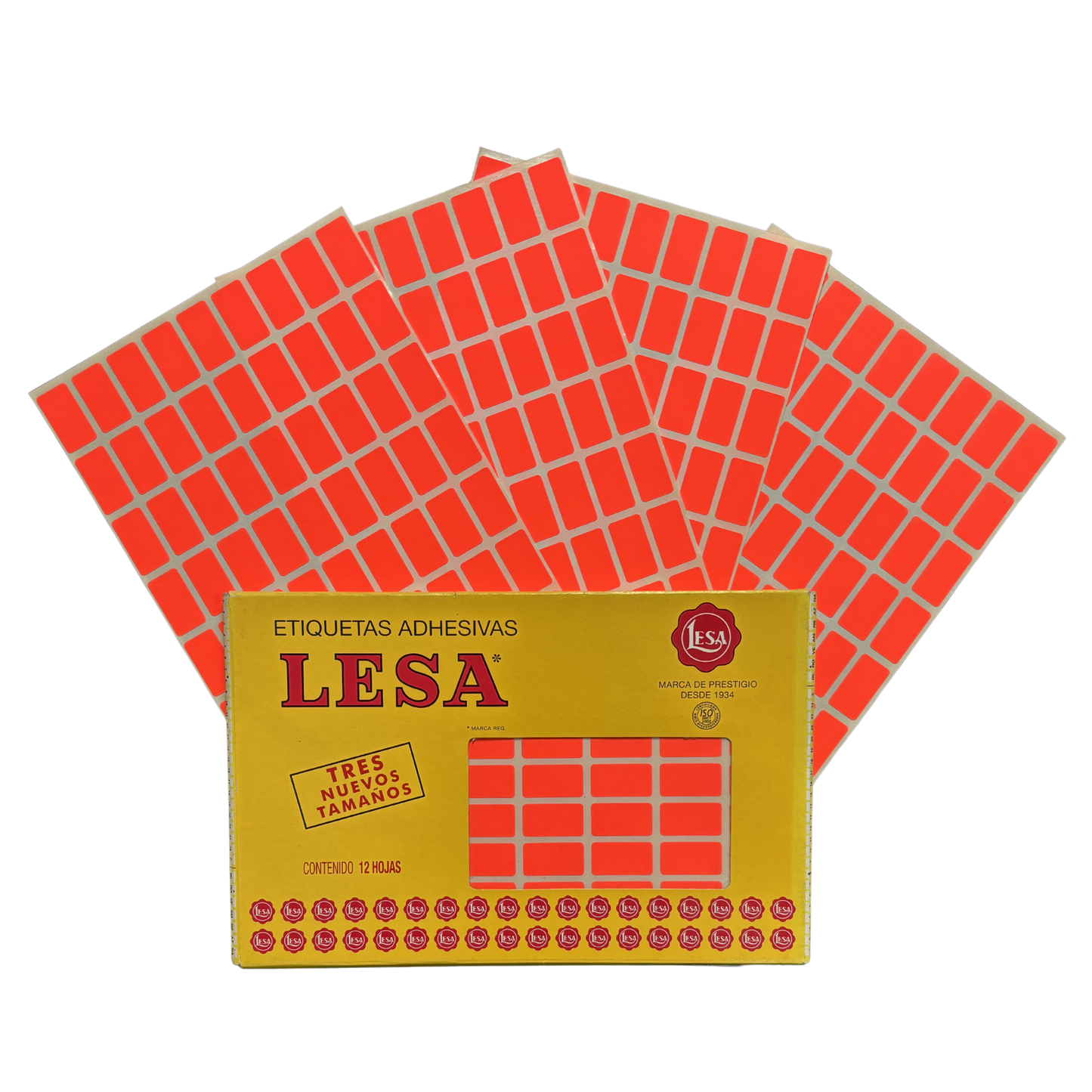 Etiqueta Adhesiva #8 (24 x 13 mm) 12 Hojas con 72 (864) | Lesa 2-508