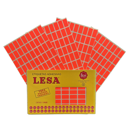 Etiqueta Adhesiva #8 (24 x 13 mm) 12 Hojas con 72 (864) | Lesa 2-508