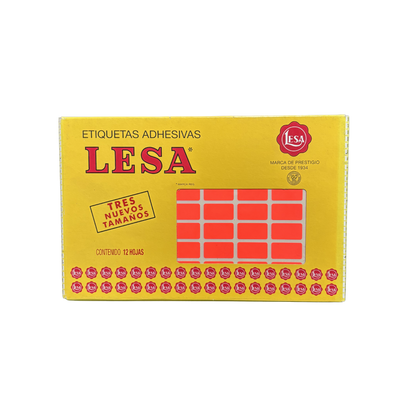 Etiqueta Adhesiva #8 (24 x 13 mm) 12 Hojas con 72 (864) | Lesa 2-508