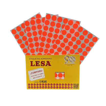Etiqueta Circular #9 (20mm) con 12 Hojas con 60 | LESA