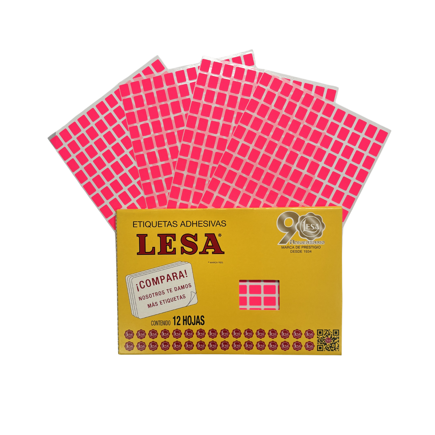 Etiqueta Adhesiva #1  12 x 09 mm 12 Hojas con 180 |  LESA 2-501