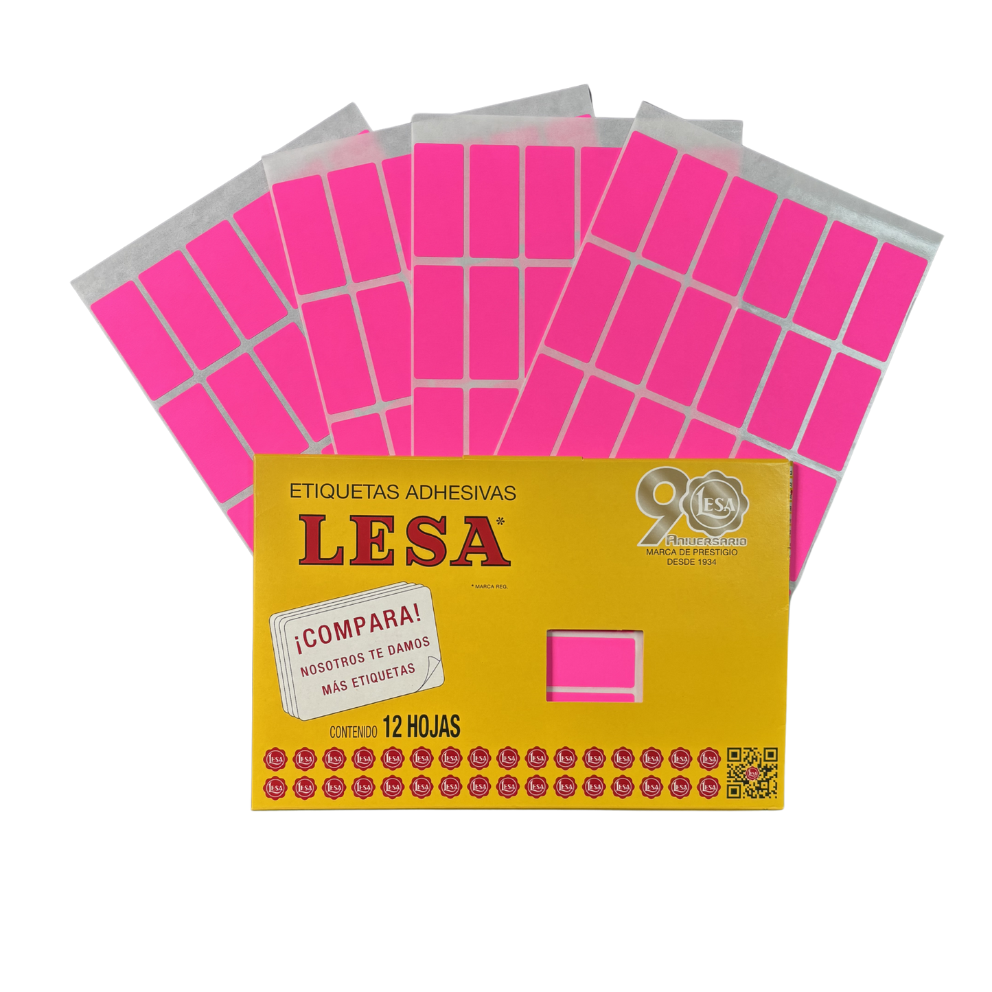 Etiqueta Adhesiva #15 (47 x 21 mm) 12 Hojas con 24 (288) | Lesa 2-515