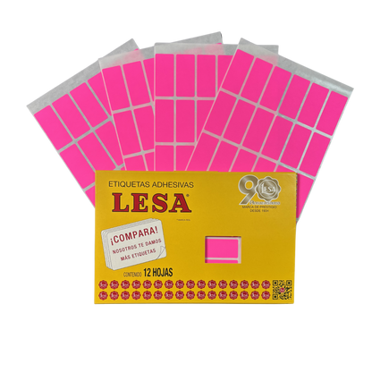 Etiqueta Adhesiva #15 (47 x 21 mm) 12 Hojas con 24 (288) | Lesa 2-515