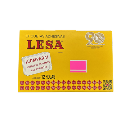 Etiqueta Adhesiva #15 (47 x 21 mm) 12 Hojas con 24 (288) | Lesa 2-515