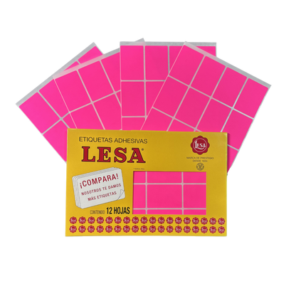 Etiqueta Adhesiva #16 (49 x 33 mm) 12 Hojas con 16 (192) | LESA 2-516