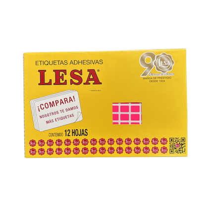 Etiqueta Adhesiva #1  12 x 09 mm 12 Hojas con 180 |  LESA 2-501