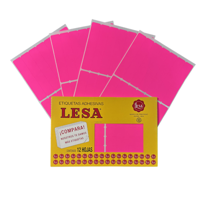 Etiqueta Adhesiva #20 (102 x 20 mm) 12 Hojas con 14 (168) | Lesa 2-520