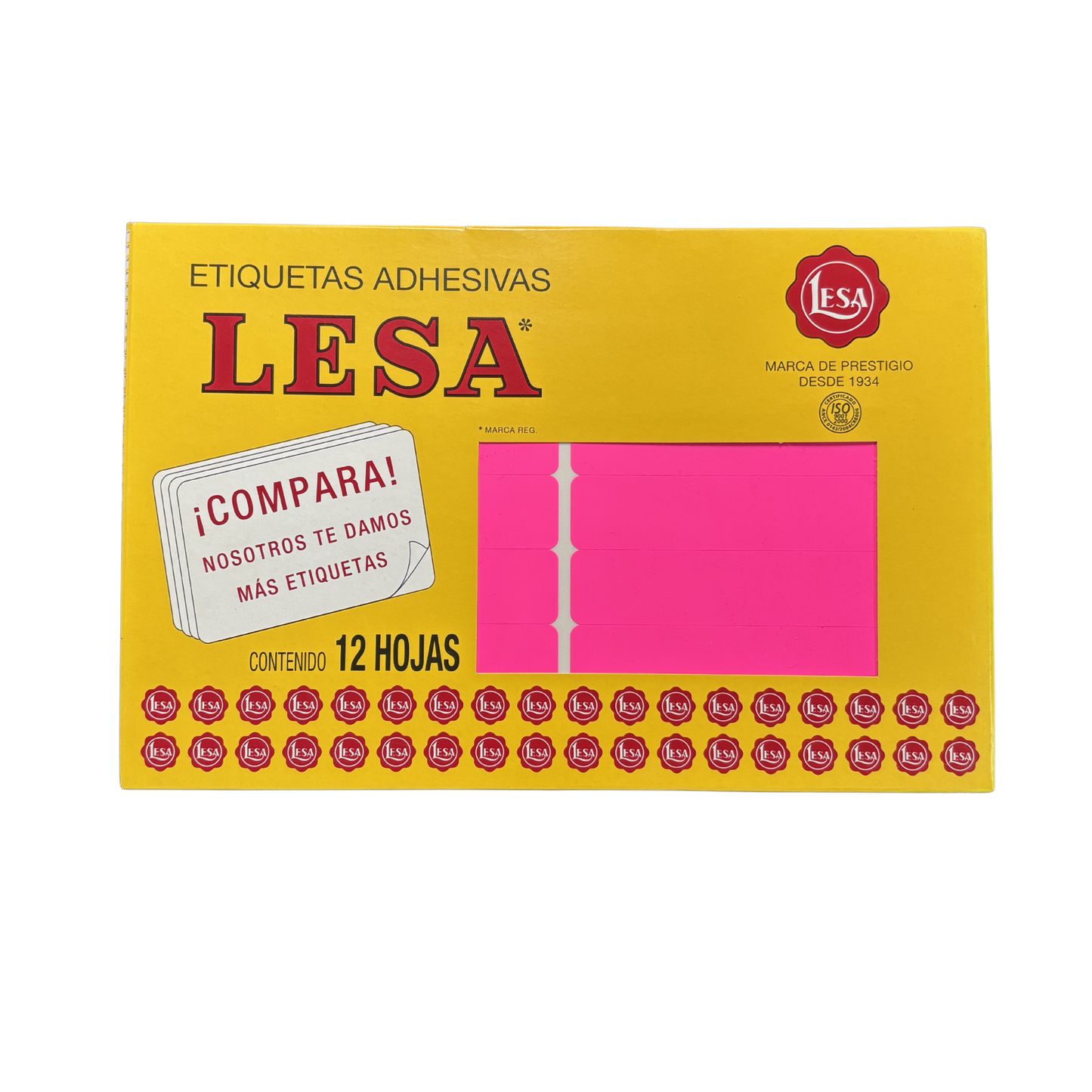 Etiqueta Adhesiva #20 (102 x 20 mm) 12 Hojas con 14 (168) | Lesa 2-520