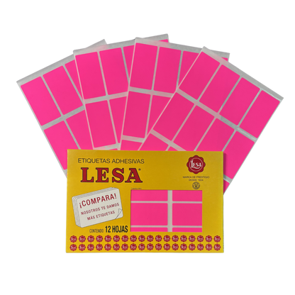 Etiqueta Adhesiva #24 (32 x 64 mm) 12 Hojas con 12 (144) | Lesa 2-524