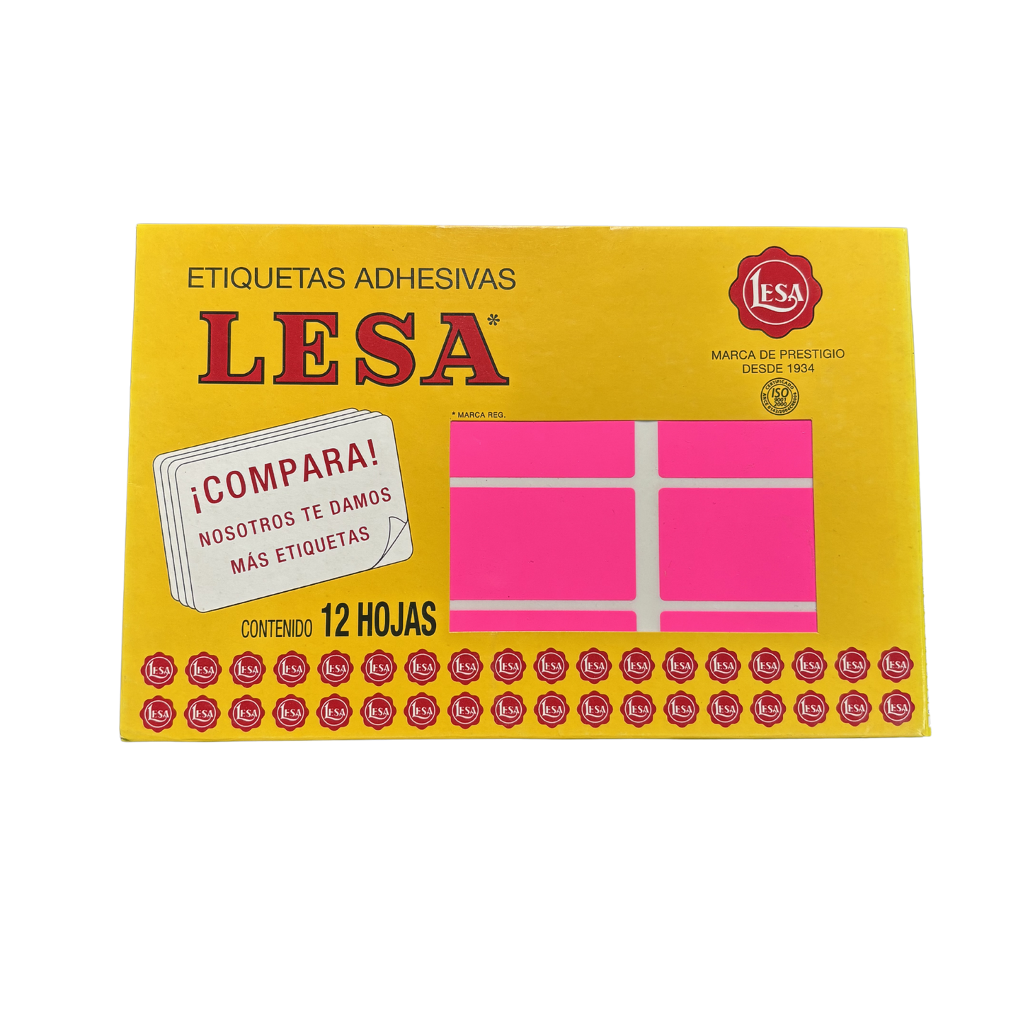 Etiqueta Adhesiva #24 (32 x 64 mm) 12 Hojas con 12 (144) | Lesa 2-524