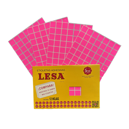 Etiqueta Adhesiva #3 (18 x 18 mm) 12 Hojas con 77 |  LESA 2-503