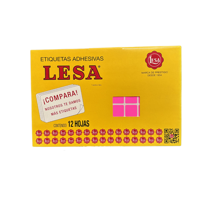 Etiqueta Adhesiva #3 (18 x 18 mm) 12 Hojas con 77 |  LESA 2-503
