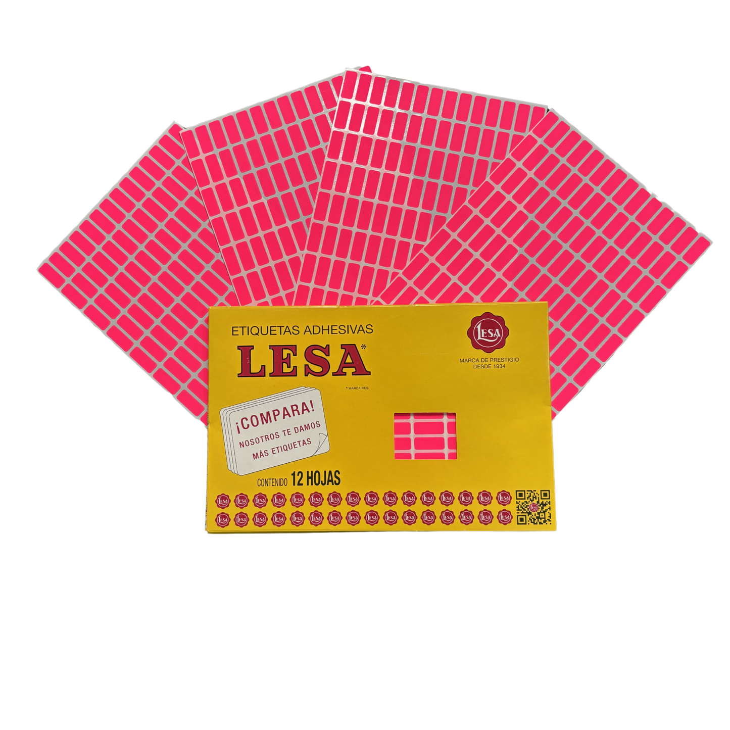 Etiqueta Adhesiva #4 (20 x 08 mm) 12 Hojas con 140 (1680) |  Lesa 2-504