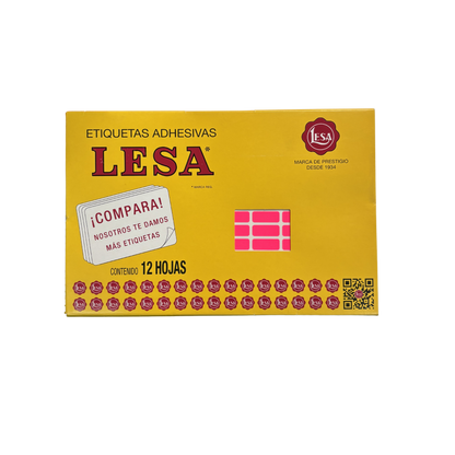 Etiqueta Adhesiva #4 (20 x 08 mm) 12 Hojas con 140 (1680) |  Lesa 2-504