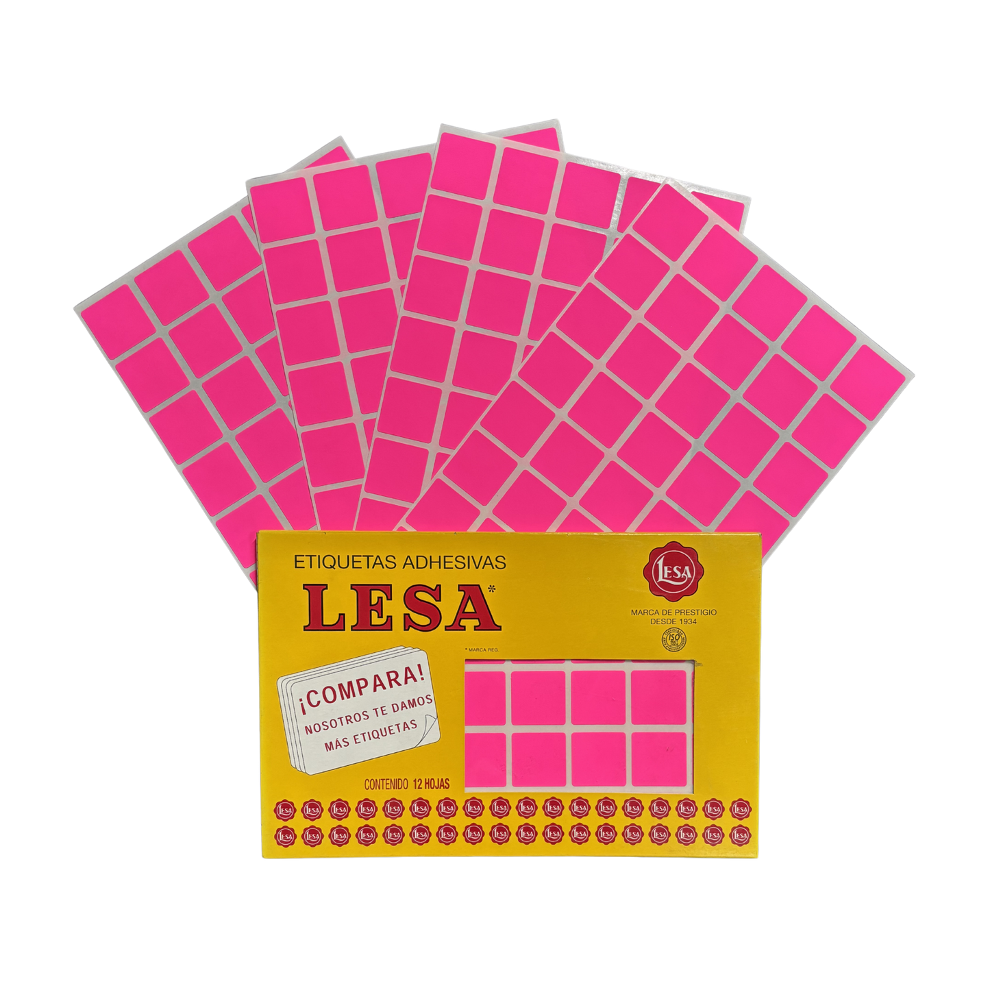 Etiqueta Adhesiva #5 (25 x 25 mm) 12 Hojas con 40 (480) |  LESA 2-505