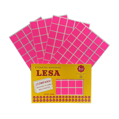 Etiqueta Adhesiva #5 (25 x 25 mm) 12 Hojas con 40 (480) |  LESA 2-505