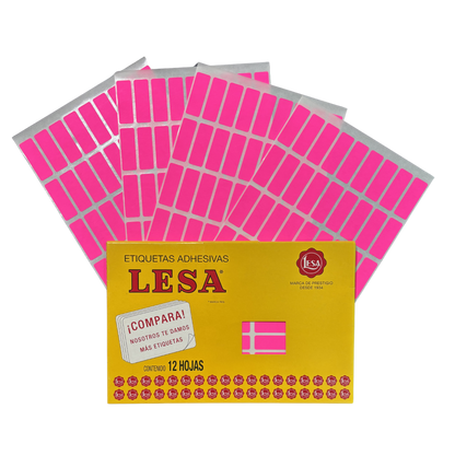 Etiqueta Adhesiva #6 (38 x 13 mm) 12 Hojas con 45 (540) |  LESA