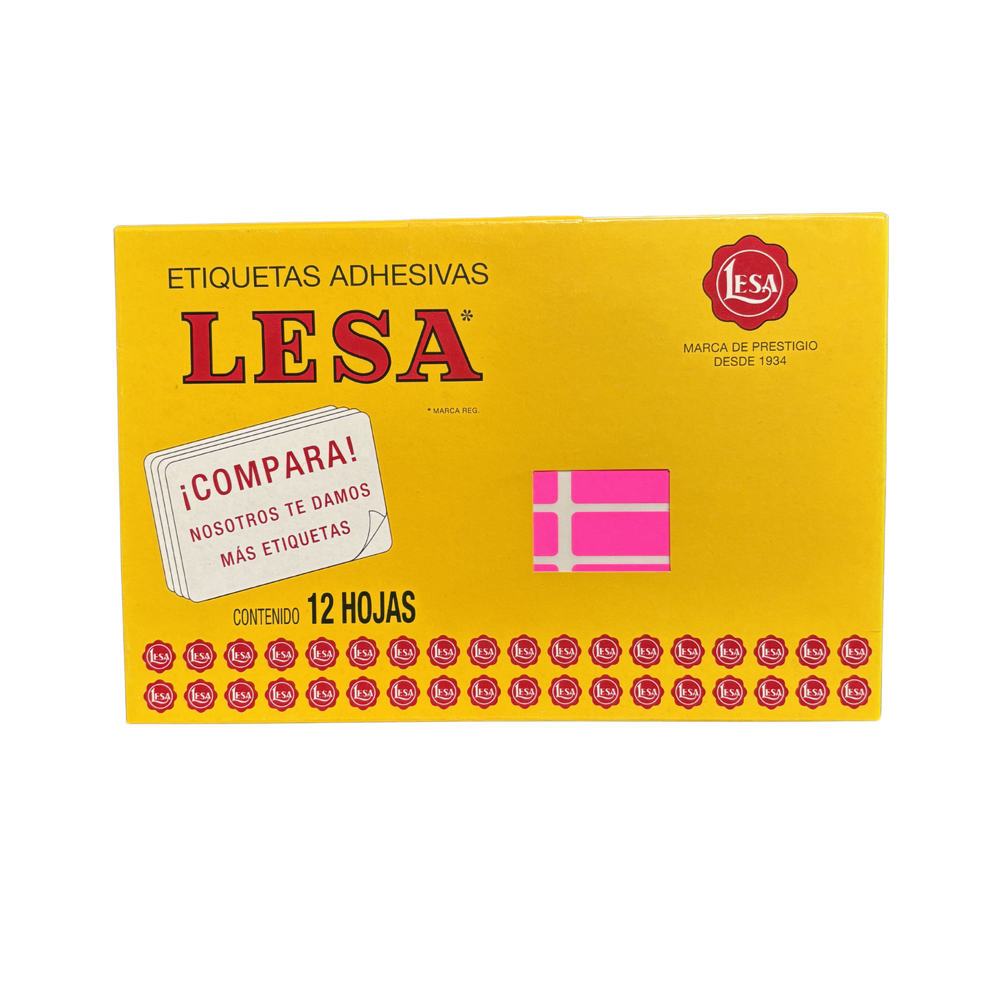 Etiqueta Adhesiva #6 (38 x 13 mm) 12 Hojas con 45 (540) |  LESA
