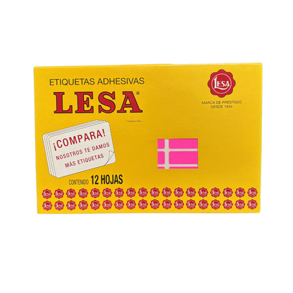 Etiqueta Adhesiva #6 (38 x 13 mm) 12 Hojas con 45 (540) |  LESA
