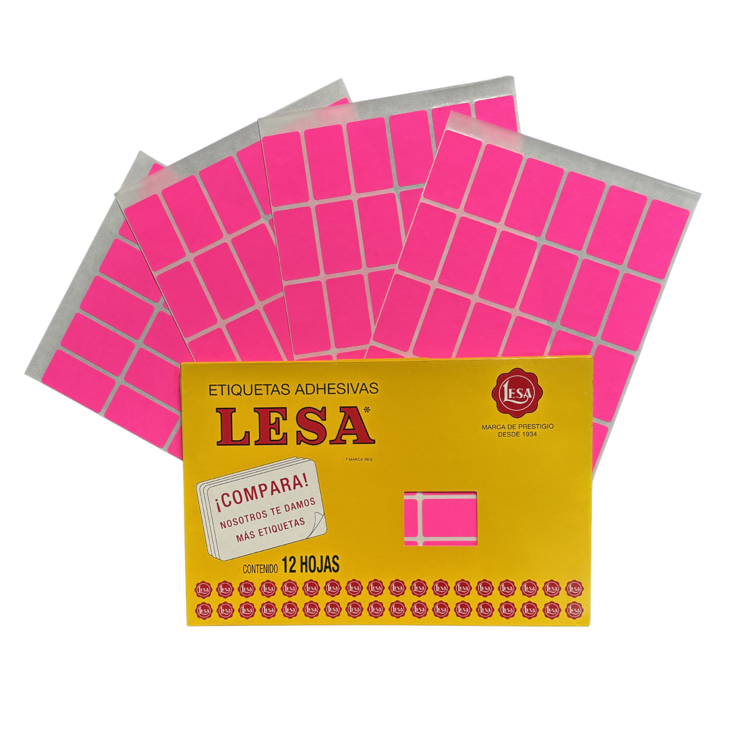 Etiqueta Adhesiva #7 (38 x 21 mm) 12 Hojas con 30 (360) |  LESA 2-507