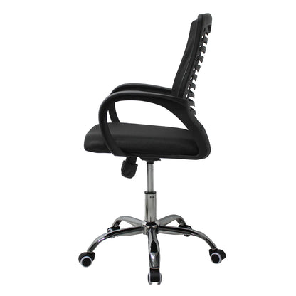 Silla Secretarial Mesh Negra | JM-108 Mobilek