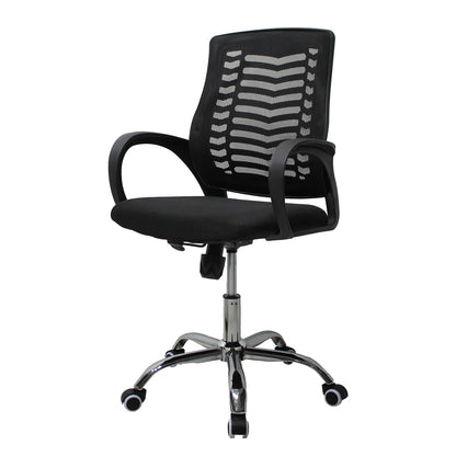 Silla Secretarial Mesh Negra | JM-108 Mobilek