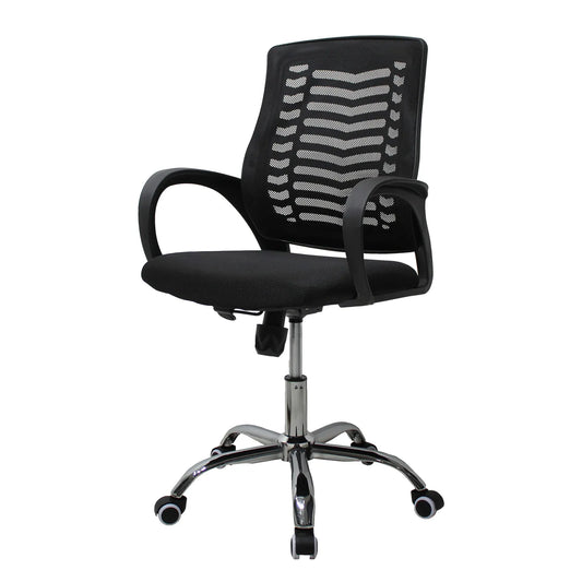 Silla Secretarial Mesh Negra | JM-108 Mobilek