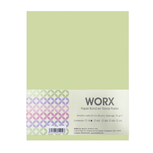 Papel Bond Worx Carta Verde Meadow | Supra 10-6808