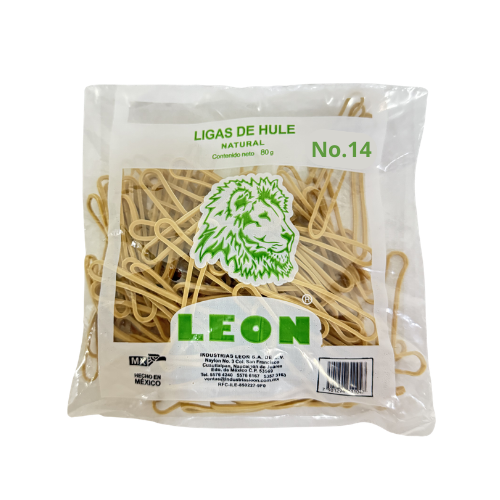Liga de Hule Natural #14 80 g | Leon L8N14