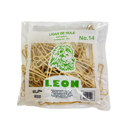 Liga de Hule Natural #14 80 g | Leon L8N14