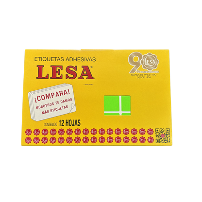Etiqueta Adhesiva #13 (69 x 44 mm) 12 Hojas con 9 (108) | Lesa 2-513