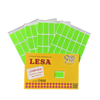 Etiqueta Adhesiva #15 (47 x 21 mm) 12 Hojas con 24 (288) | Lesa 2-515
