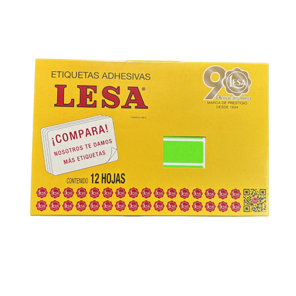 Etiqueta Adhesiva #15 (47 x 21 mm) 12 Hojas con 24 (288) | Lesa 2-515