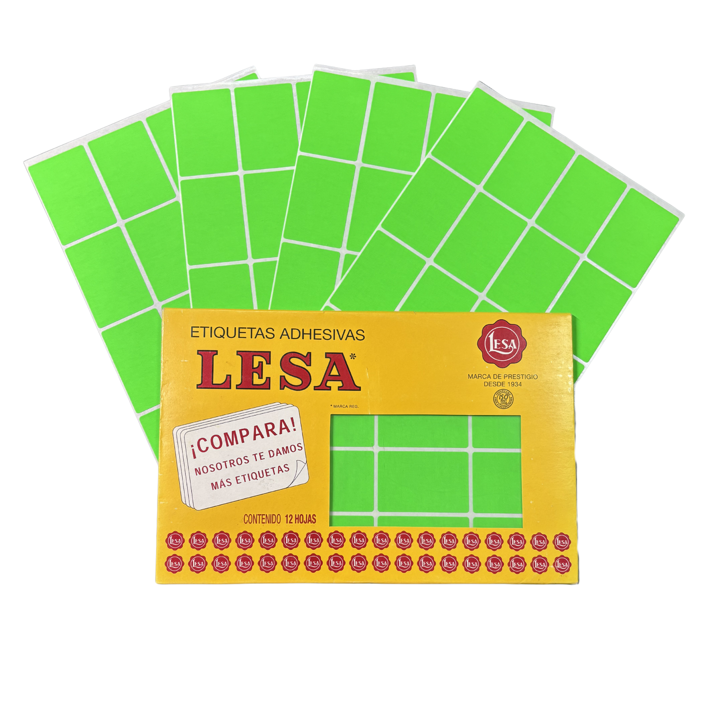 Etiqueta Adhesiva #16 (49 x 33 mm) 12 Hojas con 16 (192) | LESA 2-516